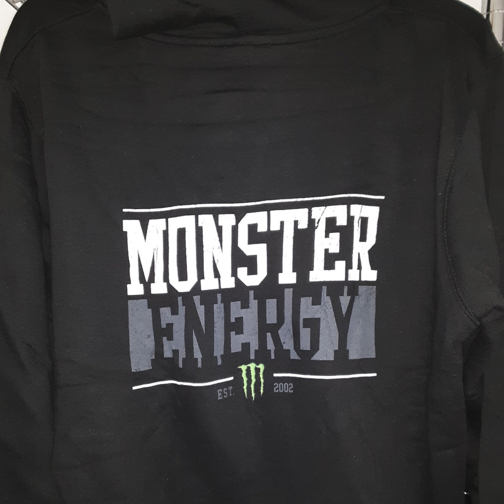 Women's New Black Monster Zipper Hoodie